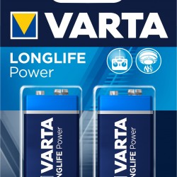 VARTA LONGLIFE POWER Pile alcaline 9V/6LR61 x2 VARTA