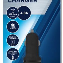 VARTA ADAPTATEUR allume-cigare 12V 2 ports USB 2,4Ah VARTA